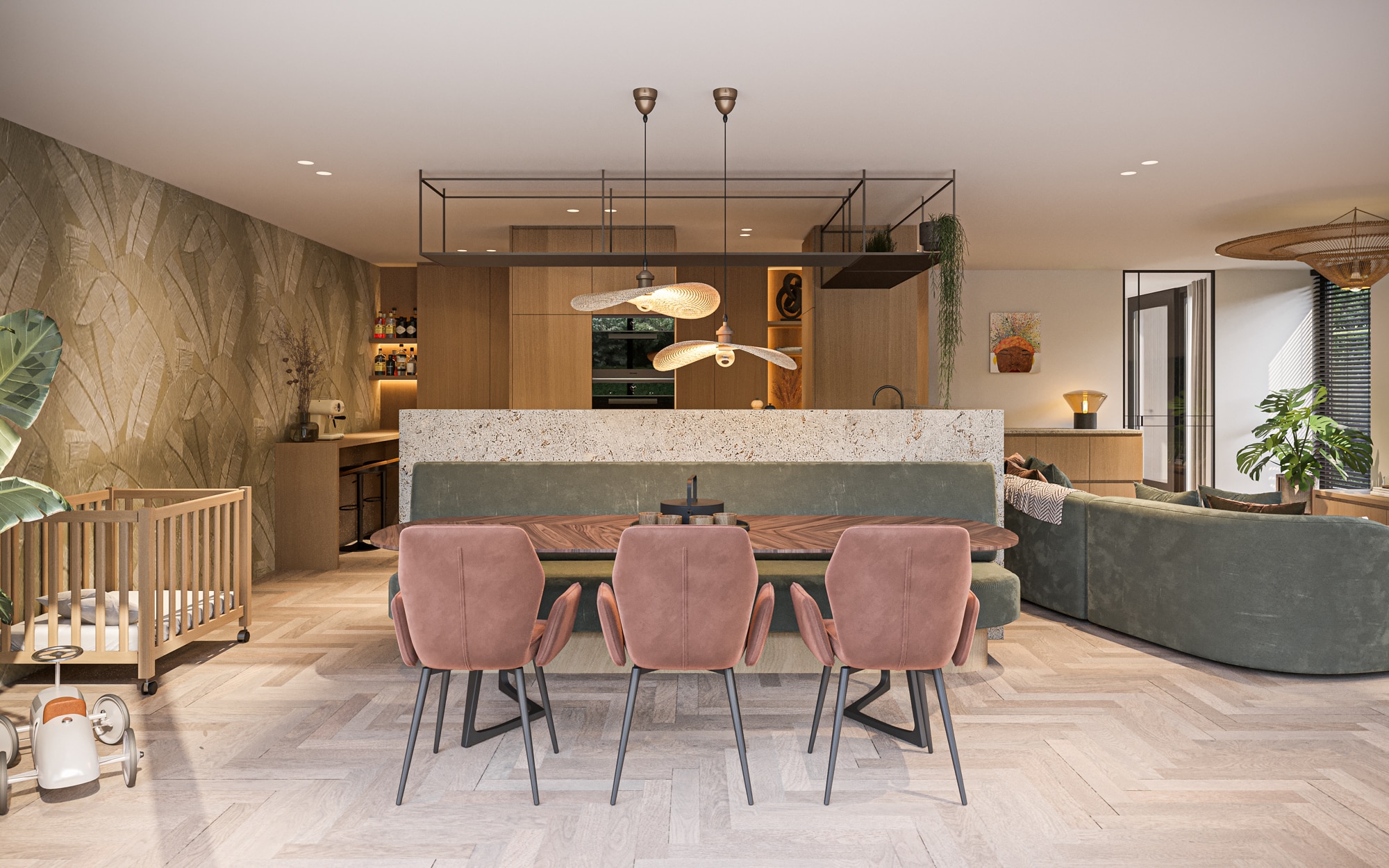 muurdecoratie, muurdecoratie woonkamer, wanddecoratie, wanddecoratie woonkamer, behangpapier, zelfklevend behang, Cosy Me Interiors, Martine Pieters